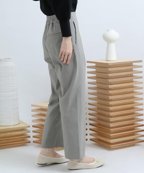 SENSE OF PLACE by URBAN RESEARCH(センスオブプレイスバイアーバンリサーチ)の「ストレッチワイドクロップドパンツ(その他パンツ・レディース・ブラック/アイボリー/ライトカーキ/バーガンディー・SMALL/MEDIUM/X-SMALL)」の6枚目の写真