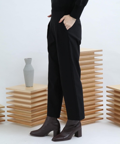 SENSE OF PLACE by URBAN RESEARCH(センスオブプレイスバイアーバンリサーチ)の「ストレッチワイドクロップドパンツ(その他パンツ・レディース・ブラック/アイボリー/ライトカーキ/バーガンディー・SMALL/MEDIUM/X-SMALL)」の8枚目の写真