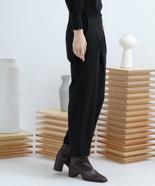 SENSE OF PLACE by URBAN RESEARCH(センスオブプレイスバイアーバンリサーチ)の「ストレッチワイドクロップドパンツ(その他パンツ・レディース・ブラック/アイボリー/ライトカーキ/バーガンディー・SMALL/MEDIUM/X-SMALL)」の9枚目の写真