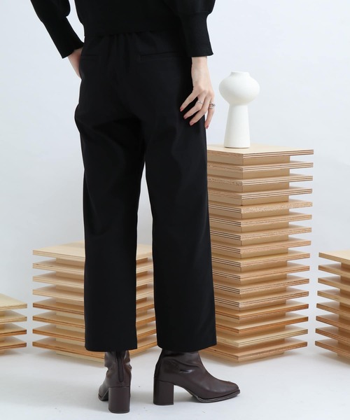 SENSE OF PLACE by URBAN RESEARCH(センスオブプレイスバイアーバンリサーチ)の「ストレッチワイドクロップドパンツ(その他パンツ・レディース・ブラック/アイボリー/ライトカーキ/バーガンディー・SMALL/MEDIUM/X-SMALL)」の10枚目の写真