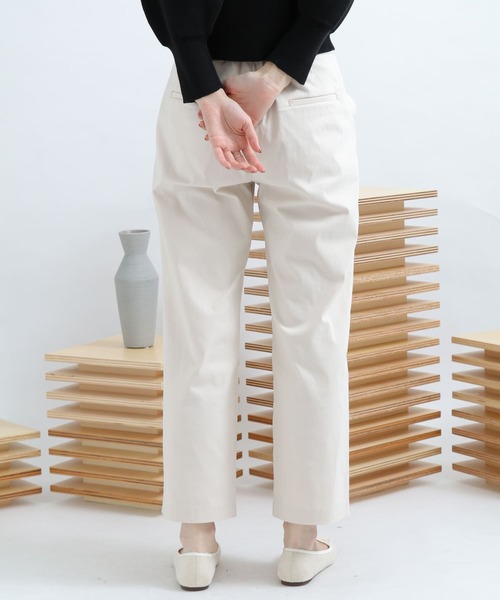 SENSE OF PLACE by URBAN RESEARCH(センスオブプレイスバイアーバンリサーチ)の「ストレッチワイドクロップドパンツ(その他パンツ・レディース・ブラック/アイボリー/ライトカーキ/バーガンディー・SMALL/MEDIUM/X-SMALL)」の12枚目の写真
