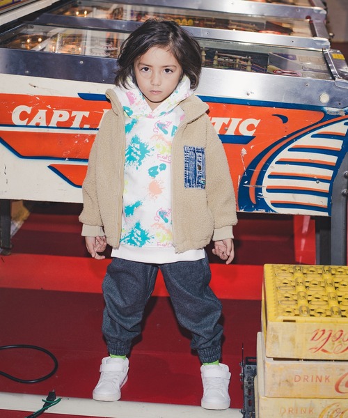 RADCHAP（ラッドチャップ）の「綿起毛ジョガーパンツ（その他パンツ・キッズ・チャコールグレー/キャメル・100cm/120cm/130cm/140cm/90cm/110cm）」の5枚目の写真