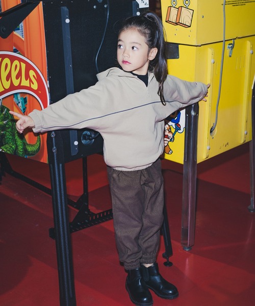 RADCHAP（ラッドチャップ）の「綿起毛ジョガーパンツ（その他パンツ・キッズ・チャコールグレー/キャメル・100cm/120cm/130cm/140cm/90cm/110cm）」の9枚目の写真