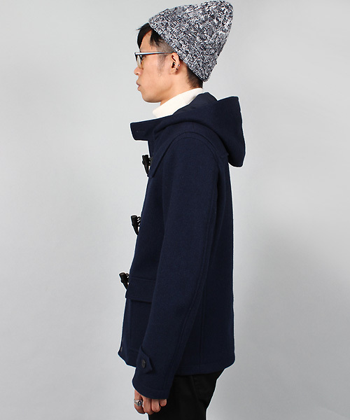 MEN'S BIGI（メンズビギ）の「【2014A/WカタログP35 山本裕典さん着用】 ショートダッフルコート/wool mosser（ダッフルコート・メンズ・ブラック/ターコイズブルー/キャメル/ネイビー・SMALL/LARGE/MEDIUM/LL）」の13枚目の写真