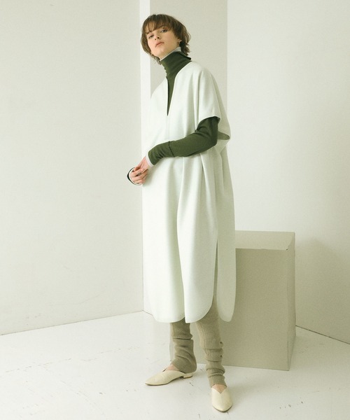 WRAPINKNOT（ラッピンノット）の「【WRAPINKNOT(ラッピンノット)】《STUDIOUS別注》メルトンカフタンワンピース（ワンピース・レディース・ホワイト/ブラック/ベージュ/ブラウン・0/1）」の15枚目の写真