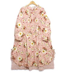 【未着用】ベビーピンクハウスのサクランボ柄の白いワンピース（L・120） 未着用】ベビーピンクハウスのサクランボ柄の白いワンピース（L