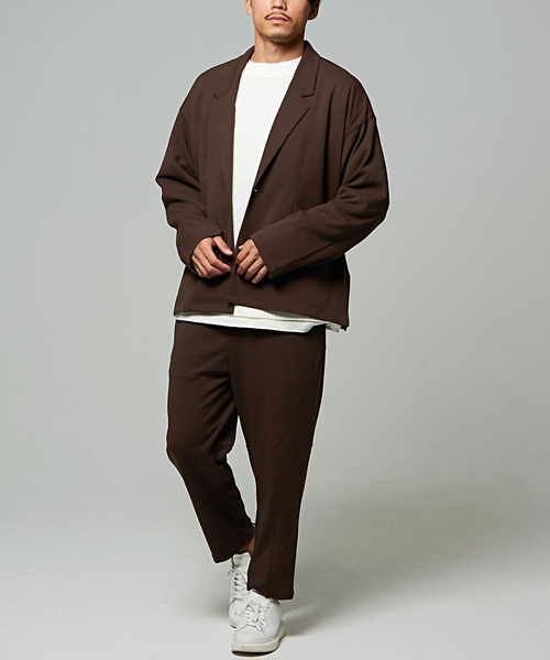 CavariA（キャバリア）の「『CavariA/キャバリア』7G方畦ビッグシルエット長袖フェイクレイヤードニット（ニット/セーター・メンズ・グレー/ホワイト/ブルー/ベージュ/キナリ/ブラック/グリーン/ブラウン/グリーン系/グレイッシュベージュ/ネイビー・M/L）」の22枚目の写真