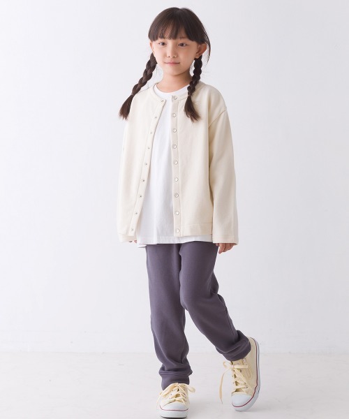 OMNES（オムネス）の「キッズ 裏毛スウェット パールドットカーディガン（カーディガン/ボレロ・キッズ・ブラック/ネイビー/カーキ/アイボリー/ブルーグレー/ベージュ/チャコール/ライトベージュ/ブルー・100/110/120/130/140）」の18枚目の写真