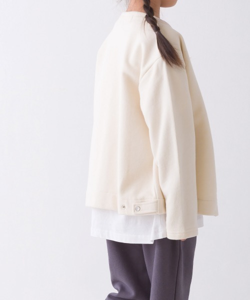 OMNES（オムネス）の「キッズ 裏毛スウェット パールドットカーディガン（カーディガン/ボレロ・キッズ・ブラック/ネイビー/カーキ/アイボリー/ブルーグレー/ベージュ/チャコール/ライトベージュ/ブルー・100/110/120/130/140）」の17枚目の写真