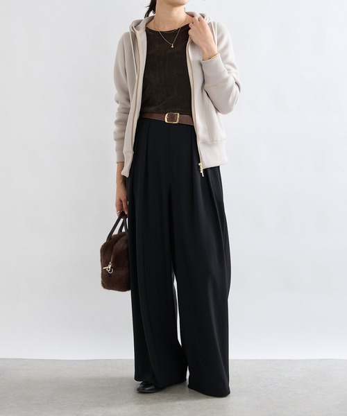 美品リヴドロワ　rivedroite　スポンジダンボールZIPパーカー　ベージュ WEB限定/累計販売数9,000枚突破！/スポンジダンボールZIP