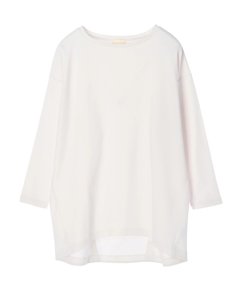 earth music&ecology(アースミュージックアンドエコロジー)の「スムースコクーンチュニック *(チュニック・レディース・ブラック/ダークグリーン/オフホワイト/グレイッシュベージュ・FREE)」の5枚目の写真