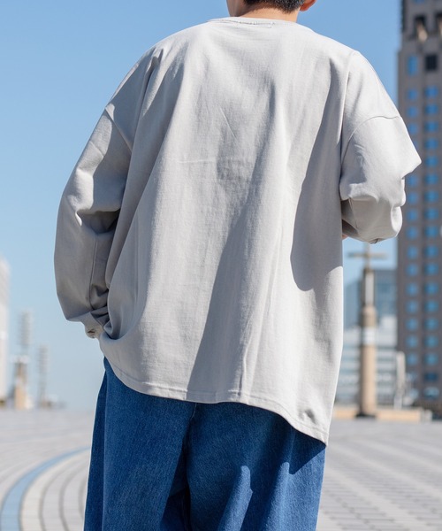 kutir（クティール）の「無地ルーズロンT（Tシャツ/カットソー・メンズ・ホワイト/ライトグレー/ブラック/サックスブルー・MEDIUM/LARGE）」の22枚目の写真