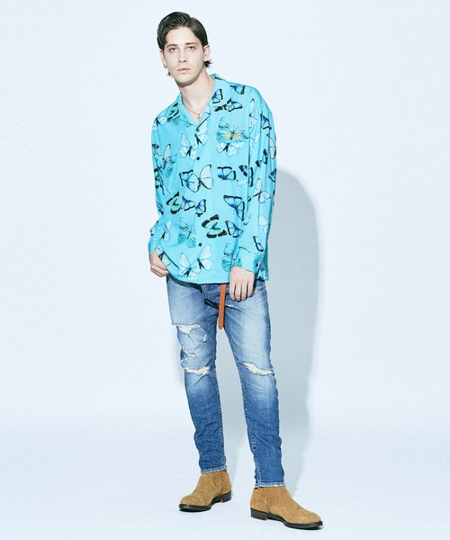 MSML(エムエスエムエル)の「SARROUEL SKINNY DESTROY DENIM PANTS(デニムパンツ・メンズ・ブラック/インディゴブルー・S/M/L)」の8枚目の写真