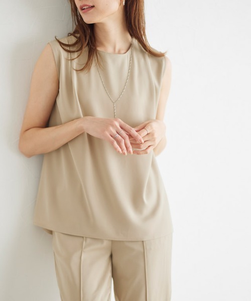 Pierrot（ピエロ）の「ノースリーブセットアップ（セットアップ・レディース・ブラック/ミント/ライトベージュ・L/M）」の6枚目の写真