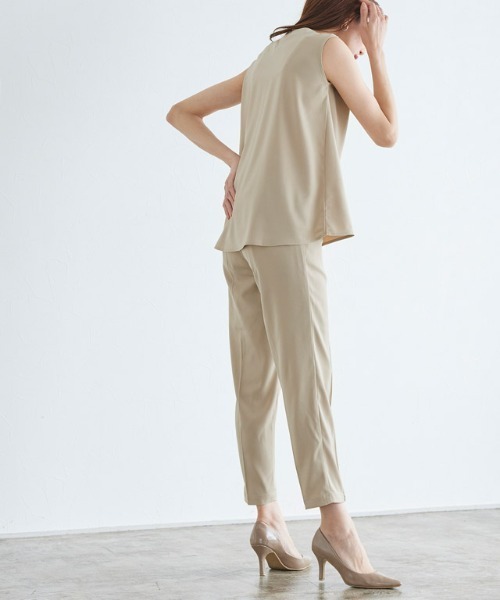 Pierrot（ピエロ）の「ノースリーブセットアップ（セットアップ・レディース・ブラック/ミント/ライトベージュ・L/M）」の9枚目の写真