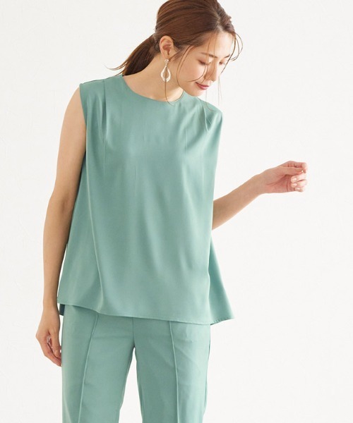 Pierrot（ピエロ）の「ノースリーブセットアップ（セットアップ・レディース・ブラック/ミント/ライトベージュ・L/M）」の11枚目の写真