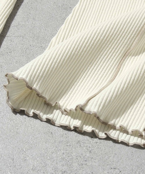 Chillfar（チルファー）の「メローカラーパイピングフレアパンツ（その他パンツ・レディース・アイボリー/ベージュ/ブルー系/オリーブ/ブラック・FREE）」の20枚目の写真