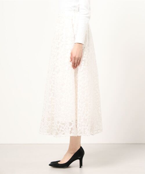 WEGO（ウィゴー）の「WEGO/マーガレットシアーロングスカート（スカート・レディース・ホワイト・FREE）」の3枚目の写真