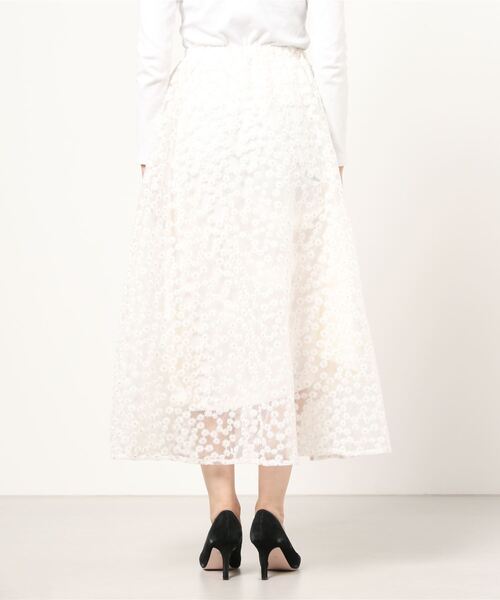 WEGO（ウィゴー）の「WEGO/マーガレットシアーロングスカート（スカート・レディース・ホワイト・FREE）」の2枚目の写真