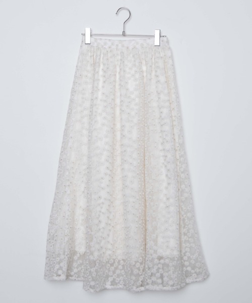 WEGO（ウィゴー）の「WEGO/マーガレットシアーロングスカート（スカート・レディース・ホワイト・FREE）」の15枚目の写真