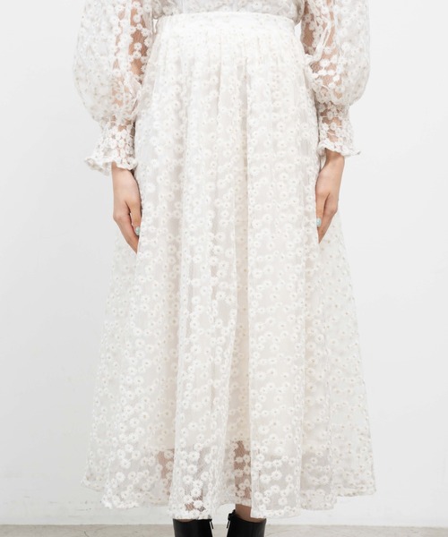 WEGO（ウィゴー）の「WEGO/マーガレットシアーロングスカート（スカート・レディース・ホワイト・FREE）」の12枚目の写真