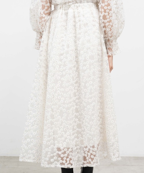 WEGO（ウィゴー）の「WEGO/マーガレットシアーロングスカート（スカート・レディース・ホワイト・FREE）」の14枚目の写真