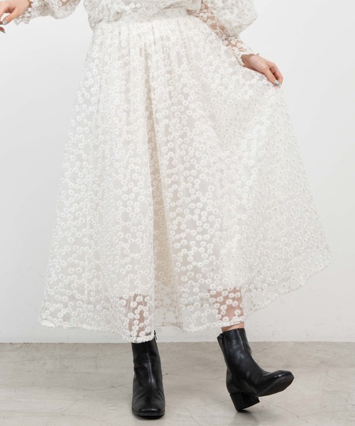 WEGO（ウィゴー）の「WEGO/マーガレットシアーロングスカート（スカート・レディース・ホワイト・FREE）」の11枚目の写真