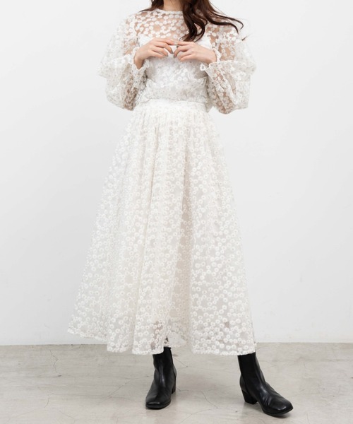 WEGO（ウィゴー）の「WEGO/マーガレットシアーロングスカート（スカート・レディース・ホワイト・FREE）」の10枚目の写真