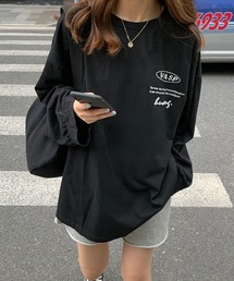 DEVICE（デバイス）の「英字プリント ヴィンテージライク ビッグシルエット ロンT Tシャツ（Tシャツ/カットソー）」