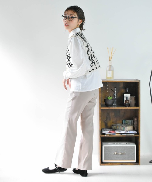 Cheri(シェリ)の「かぎ針編みニットベスト(ベスト・レディース・ネイビー/ブラック/ベージュ・FREE)」の10枚目の写真