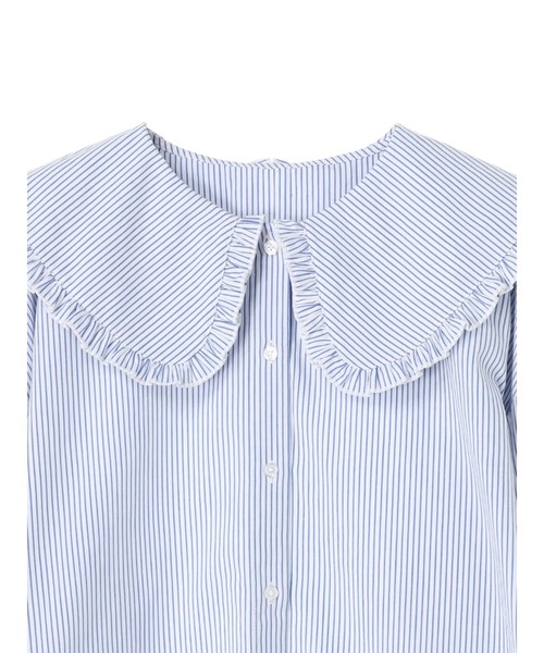 earth music&ecology（アースミュージックアンドエコロジー）の「【WEB限定】ビッグ衿ブラウス ＊（シャツ/ブラウス・レディース・ストライプ/ライトブルー/チェック/オフホワイト・FREE）」の17枚目の写真