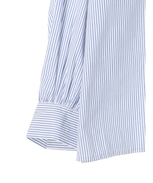 earth music&ecology（アースミュージックアンドエコロジー）の「【WEB限定】ビッグ衿ブラウス ＊（シャツ/ブラウス・レディース・ストライプ/ライトブルー/チェック/オフホワイト・FREE）」の18枚目の写真