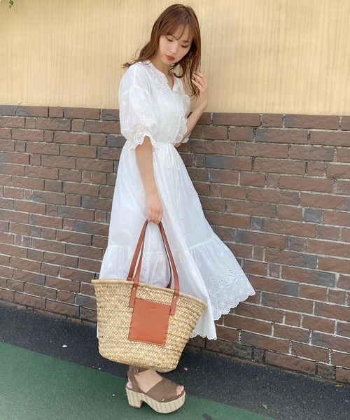 one after another NICE CLAUP（ワンアフターアナザーナイスクラップ）の「コットンレースワンピース（ワンピース・レディース・ブラック/オフホワイト/アイボリー・FREE）」の18枚目の写真