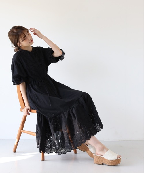 セール】コットンレースワンピース（ワンピース）｜one after another