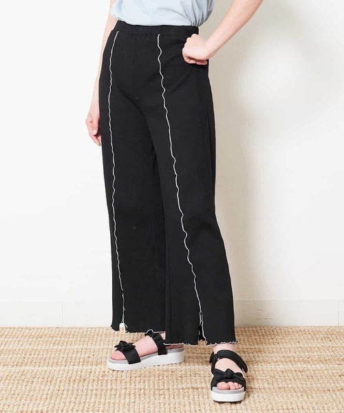 a.v.v（アーヴェヴェ）の「[140-150]メローテレコパンツ（その他パンツ・キッズ・ベージュ/ブラック・140/150）」の14枚目の写真