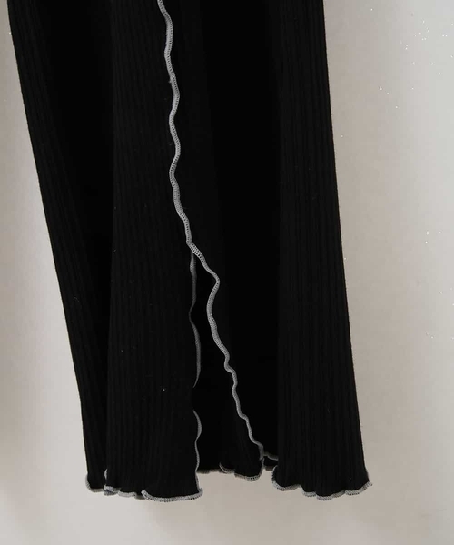 a.v.v（アーヴェヴェ）の「[140-150]メローテレコパンツ（その他パンツ・キッズ・ベージュ/ブラック・140/150）」の8枚目の写真