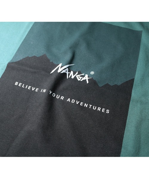 NANGA（ナンガ）の「NANGA MT LOGO LOOSE FIT TEE / ナンガMTロゴルーズフィットティー（Tシャツ/カットソー・メンズ・グリーン系その他2/ブラック/グリーン系その他/ホワイト・FREE）」の8枚目の写真