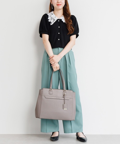 Jewelna Rose(ジュエルナローズ)の「【PCケース付・B4収納】リモハピ トートバッグ 10771(ビジネスバッグ・レディース・ブラック/ブラウン/グレイッシュベージュ/ベージュ系その他/ネイビー/ライトグレー/グレー/スモークグレー・FREE)」の13枚目の写真