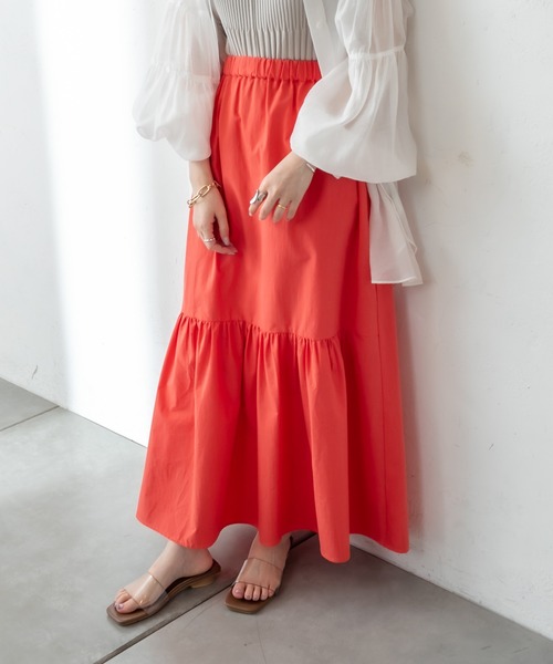 mystic（ミスティック）の「イレギュラーギャザースカート（スカート・レディース・グレー/オフホワイト/ブルー/レッド・FREE）」の11枚目の写真