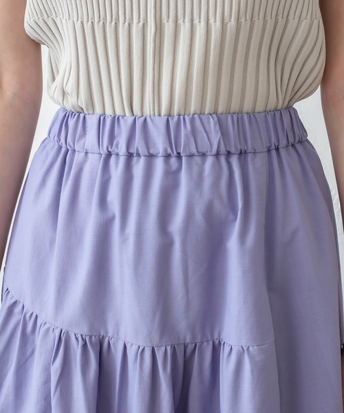 mystic（ミスティック）の「イレギュラーギャザースカート（スカート・レディース・グレー/オフホワイト/ブルー/レッド・FREE）」の7枚目の写真