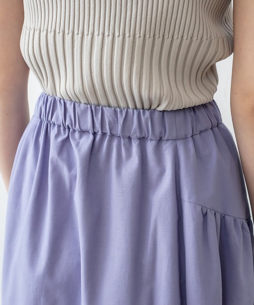mystic（ミスティック）の「イレギュラーギャザースカート（スカート・レディース・グレー/オフホワイト/ブルー/レッド・FREE）」の8枚目の写真