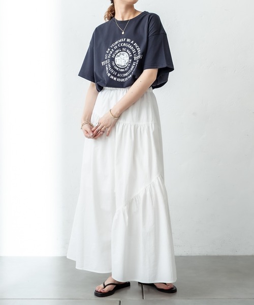 mystic（ミスティック）の「イレギュラーギャザースカート（スカート・レディース・グレー/オフホワイト/ブルー/レッド・FREE）」の15枚目の写真