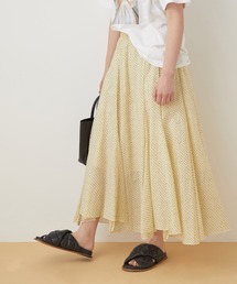 ADAM ET ROPE' | コットンボイルヘムフレアスカート(スカート)