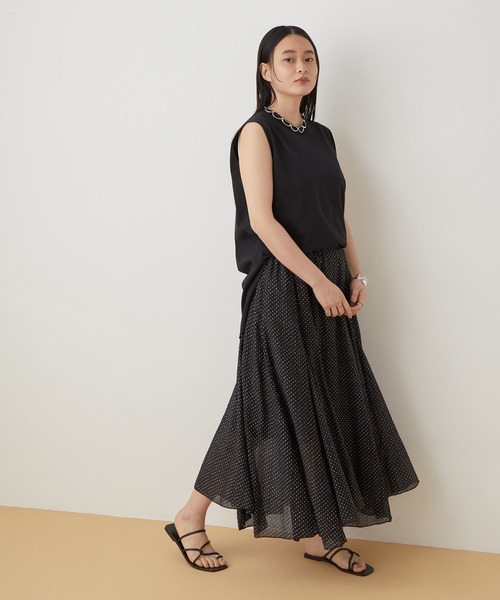 ADAM ET ROPE'（アダムエロペ）の「コットンボイルヘムフレアスカート（スカート・レディース・グリーン/ブラック系その他/イエロー系その他・FREE）」の14枚目の写真