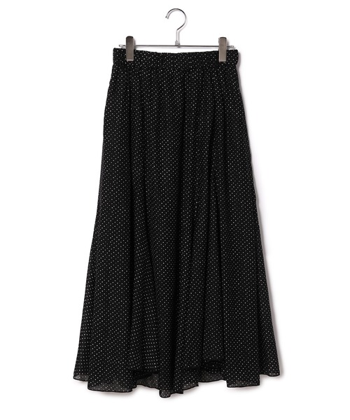 ADAM ET ROPE'（アダムエロペ）の「コットンボイルヘムフレアスカート（スカート・レディース・グリーン/ブラック系その他/イエロー系その他・FREE）」の4枚目の写真