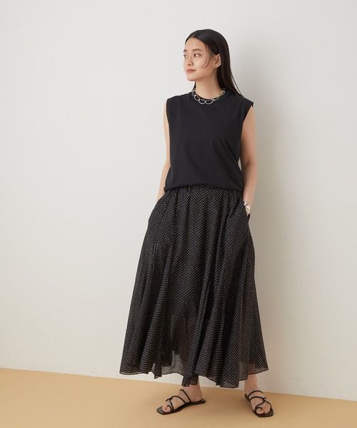 ADAM ET ROPE'（アダムエロペ）の「コットンボイルヘムフレアスカート（スカート・レディース・グリーン/ブラック系その他/イエロー系その他・FREE）」の18枚目の写真