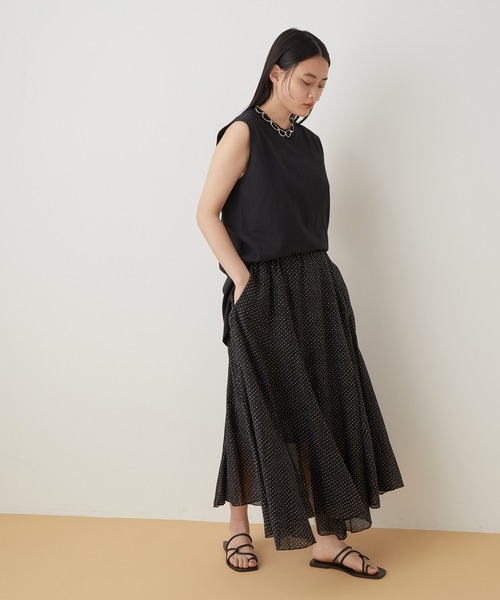 ADAM ET ROPE'（アダムエロペ）の「コットンボイルヘムフレアスカート（スカート・レディース・グリーン/ブラック系その他/イエロー系その他・FREE）」の20枚目の写真