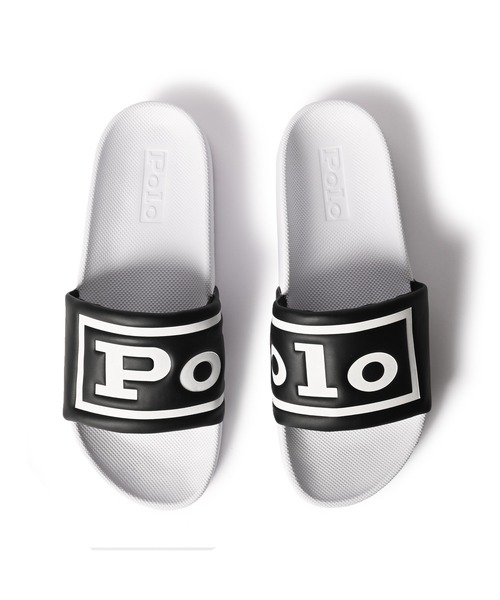 POLO RALPH LAUREN(ポロ ラルフ ローレン)の「ポロラルフローレン メンズ/CAYSON POLO/スライドサンダル(サンダル・メンズ・ブラック×ホワイト/ネイビー・10/8/9)」の12枚目の写真
