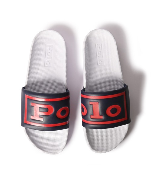 POLO RALPH LAUREN(ポロ ラルフ ローレン)の「ポロラルフローレン メンズ/CAYSON POLO/スライドサンダル(サンダル・メンズ・ブラック×ホワイト/ネイビー・10/8/9)」の8枚目の写真