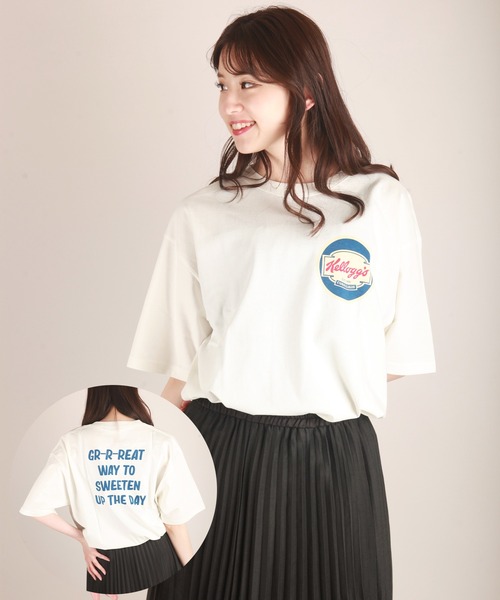 WESTSEA（ウエストシー）の「KELLOGG'S　USコットン ルーズサイズ半袖Tシャツ/ケロッグ（Tシャツ/カットソー・メンズ・サックスブルー/ホワイト系その他6/グレー系その他4/ベージュ系その他4/グリーン系その他4/ホワイト系その他/チャコール/ホワイト系その他3/グリーン系その他/オフホワイト/パープル系その他/ホワイト系その他5/グレー系その他3/ベージュ系その他3/グリーン系その他3/ラベンダー/ベージュ系その他/ホワイト系その他2/ベージュ/ホワイト系その他4/ブルー系その他/グレー系その他2/ベージュ系その他2/グリーン系その他2/グリーン系その他5/ミント/ワイン/グレー系その他・L/M/XL）」の7枚目の写真